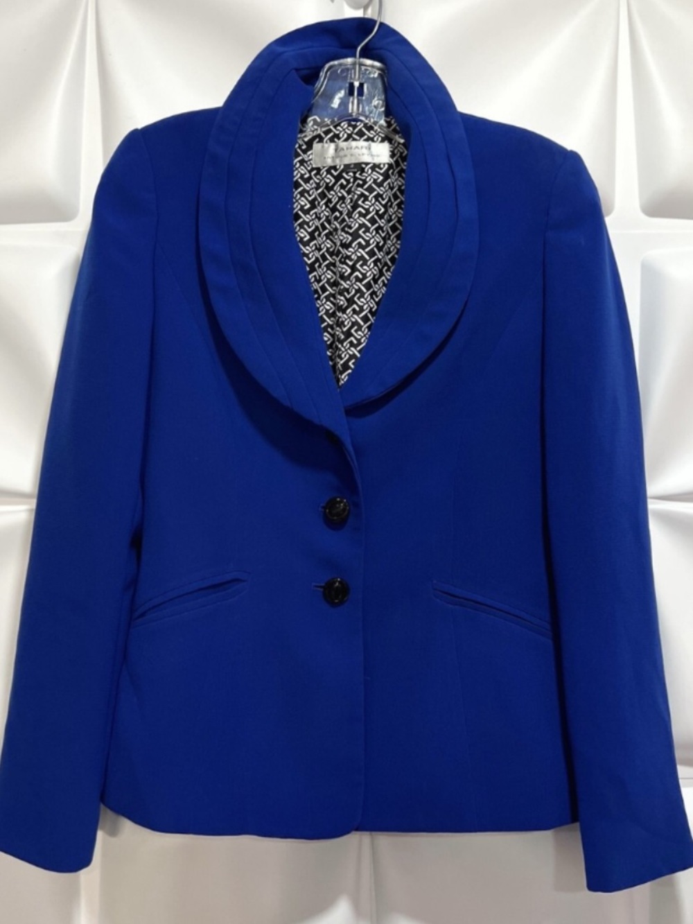 Elie Tahari Cobalt Blue Women's Blazer with Rounded Lapel - Picture 2 of 4